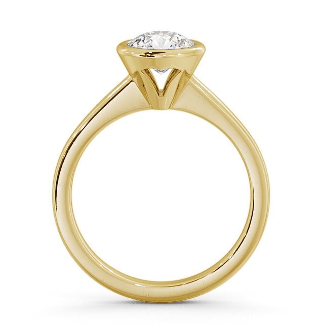 Round Diamond Engagement Ring 9K Yellow Gold Solitaire - Priory ENRD31_YG_UP