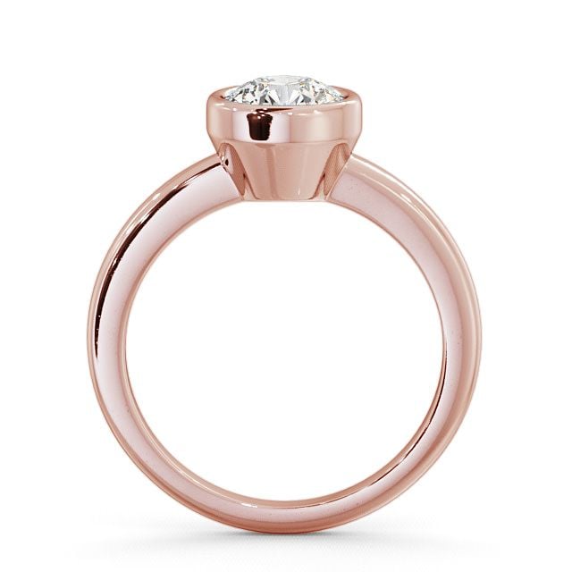 Round Diamond Engagement Ring 18K Rose Gold Solitaire - Selsey ENRD32_RG_UP