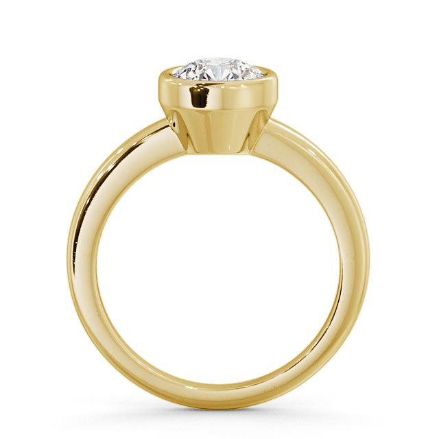Round Diamond Engagement Ring 18K Yellow Gold Solitaire - Selsey ENRD32_YG_UP