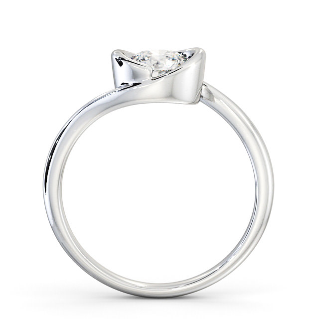 Round Diamond Engagement Ring 18K White Gold Solitaire - Cosford ENRD35_WG_UP