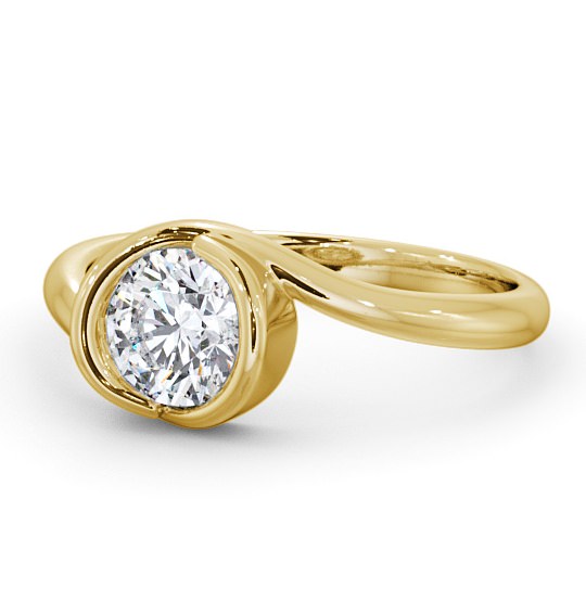  Round Diamond Engagement Ring 18K Yellow Gold Solitaire - Cosford ENRD35_YG_THUMB2 