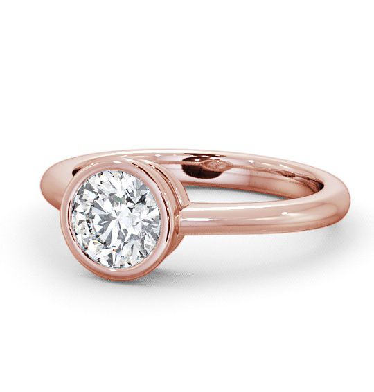 Round Diamond Split Bezel Engagement Ring 18K Rose Gold Solitaire ENRD36_RG_THUMB2 