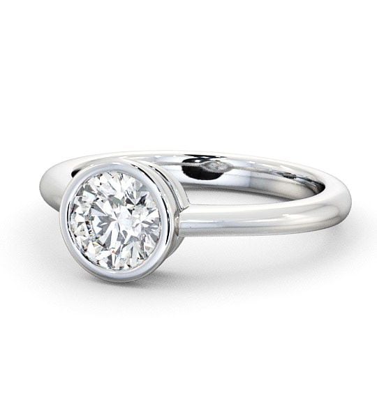 Round Diamond Split Bezel Engagement Ring 18K White Gold Solitaire ENRD36_WG_THUMB2 