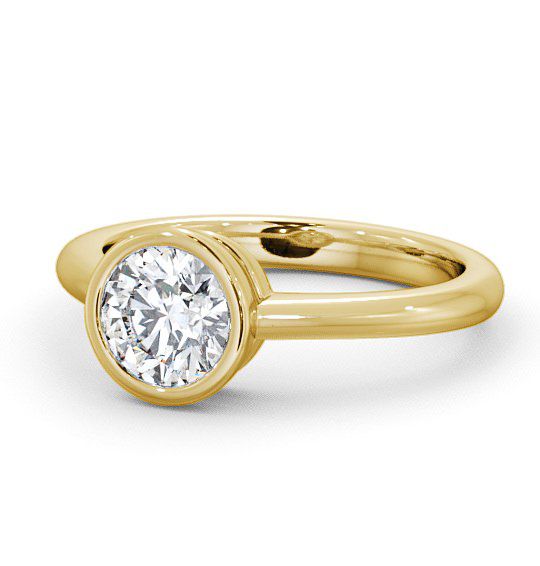  Round Diamond Engagement Ring 18K Yellow Gold Solitaire - Tretio ENRD36_YG_THUMB2 