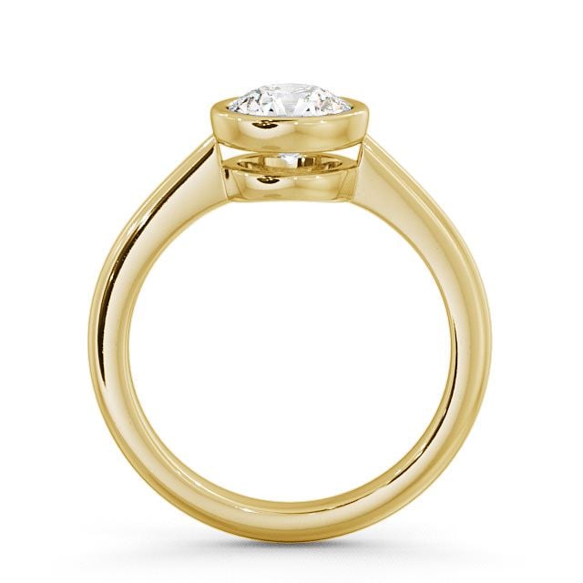 Round Diamond Engagement Ring 9K Yellow Gold Solitaire - Tretio ENRD36_YG_UP