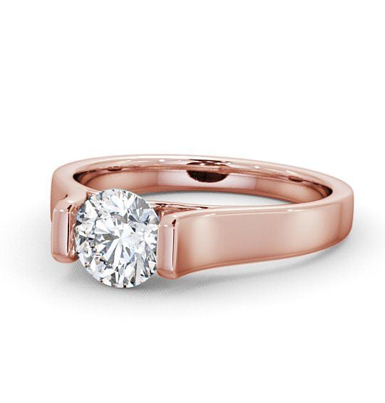  Round Diamond Engagement Ring 18K Rose Gold Solitaire - Palion ENRD37_RG_THUMB2 