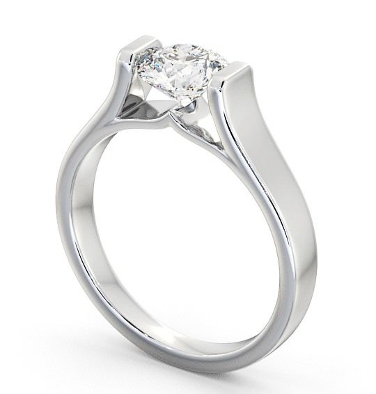 Round Diamond Wide Tension Set Engagement Ring Palladium Solitaire ENRD37_WG_THUMB1