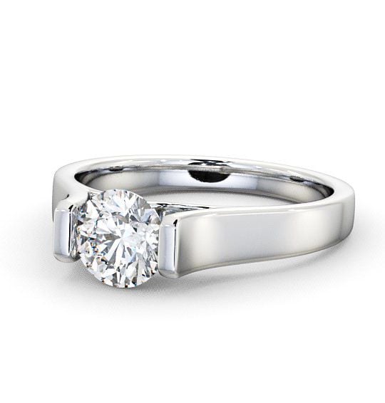  Round Diamond Engagement Ring 18K White Gold Solitaire - Palion ENRD37_WG_THUMB2 