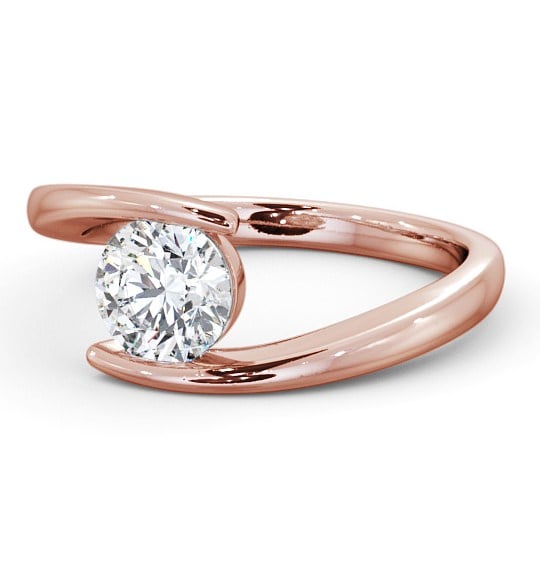  Round Diamond Engagement Ring 9K Rose Gold Solitaire - Linley ENRD38_RG_THUMB2 