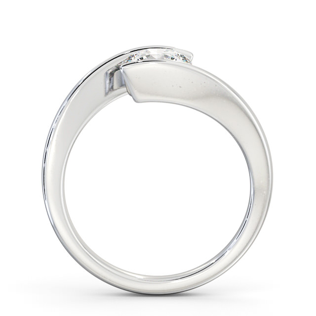 Round Diamond Engagement Ring Palladium Solitaire - Linley ENRD38_WG_UP