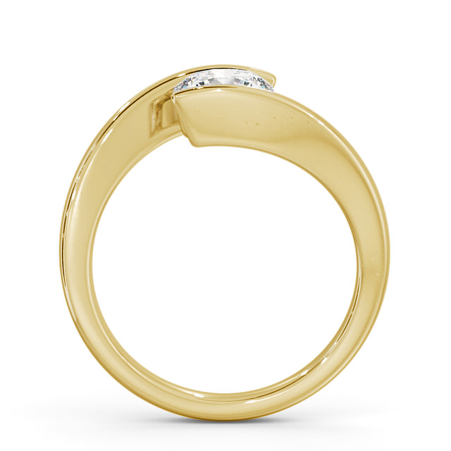 Round Diamond Engagement Ring 9K Yellow Gold Solitaire - Linley ENRD38_YG_UP