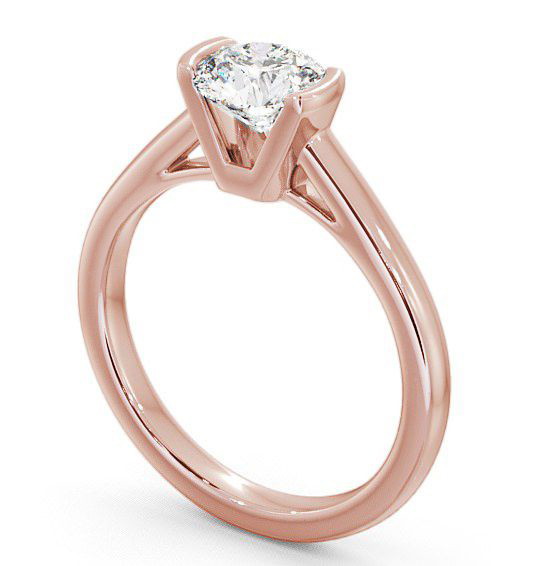 Round Diamond Tension Set Engagement Ring 18K Rose Gold Solitaire ENRD39_RG_THUMB1