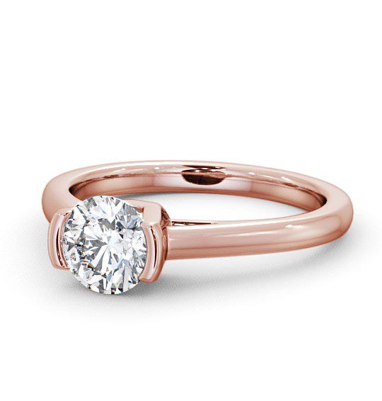  Round Diamond Engagement Ring 18K Rose Gold Solitaire - Lumley ENRD39_RG_THUMB2 