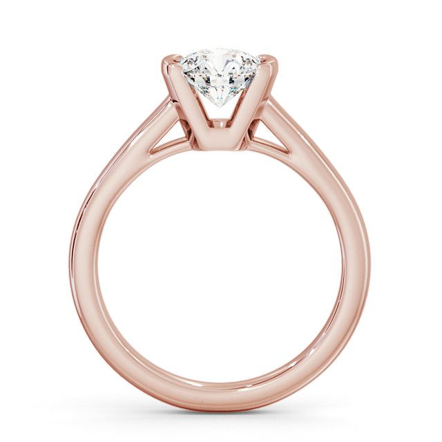 Round Diamond Engagement Ring 18K Rose Gold Solitaire - Lumley ENRD39_RG_UP