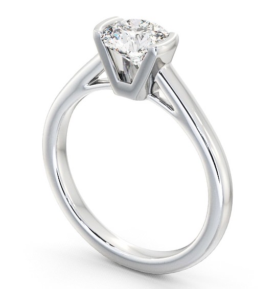  Round Diamond Engagement Ring 18K White Gold Solitaire - Lumley ENRD39_WG_THUMB1 