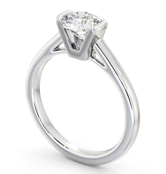 Round Diamond Tension Set Engagement Ring Platinum Solitaire ENRD39_WG_THUMB1