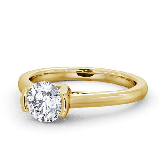  Round Diamond Engagement Ring 18K Yellow Gold Solitaire - Lumley ENRD39_YG_THUMB2 