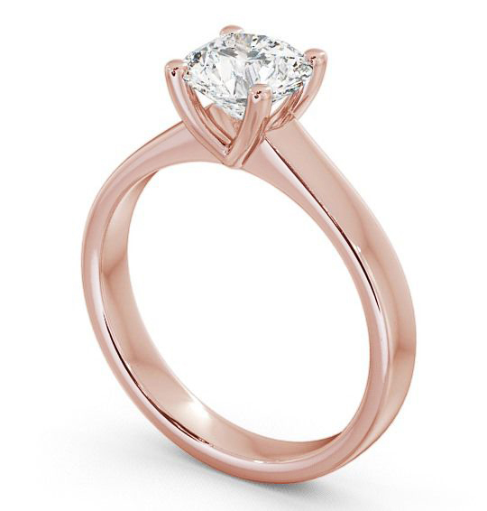 Round Diamond 4 Prong Engagement Ring 9K Rose Gold Solitaire ENRD3_RG_THUMB1 