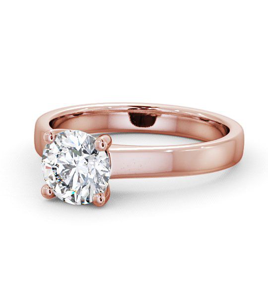 Round Diamond 4 Prong Engagement Ring 9K Rose Gold Solitaire ENRD3_RG_THUMB2 