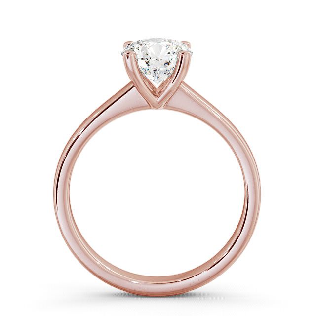 Round Diamond Engagement Ring 18K Rose Gold Solitaire - Juniper ENRD3_RG_UP