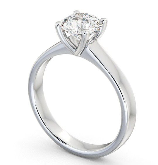  Round Diamond Engagement Ring Platinum Solitaire - Juniper ENRD3_WG_THUMB1 
