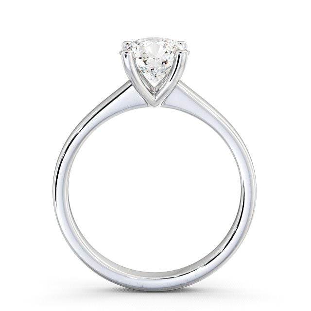 Round Diamond Engagement Ring 18K White Gold Solitaire - Juniper ENRD3_WG_UP