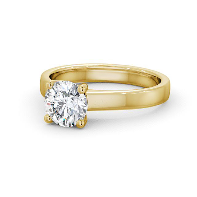 Round Diamond Engagement Ring 9K Yellow Gold Solitaire - Juniper ...