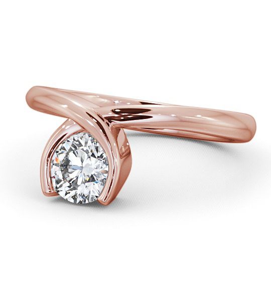  Round Diamond Engagement Ring 9K Rose Gold Solitaire - Airdrie ENRD41_RG_THUMB2 