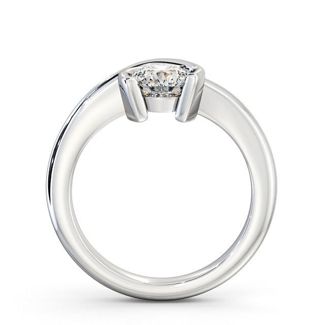 Round Diamond Engagement Ring Palladium Solitaire - Airdrie ENRD41_WG_UP