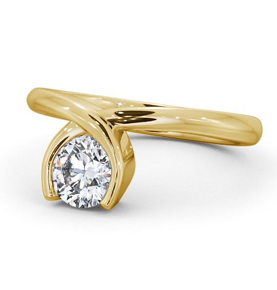 Round Diamond Engagement Ring 18K Yellow Gold Solitaire - Airdrie ENRD41_YG_THUMB2 