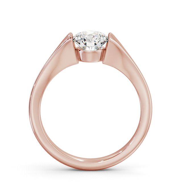 Round Diamond Engagement Ring 9K Rose Gold Solitaire - Ballela ENRD42_RG_UP