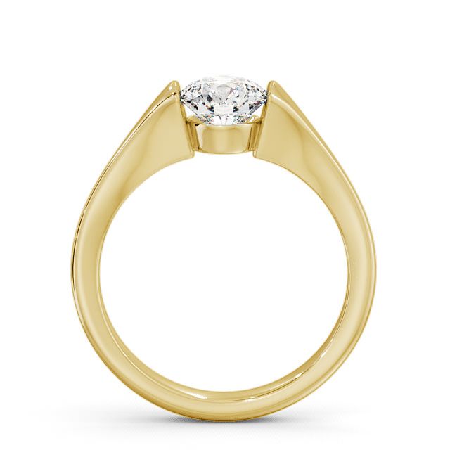 Round Diamond Engagement Ring 18K Yellow Gold Solitaire - Ballela ENRD42_YG_UP