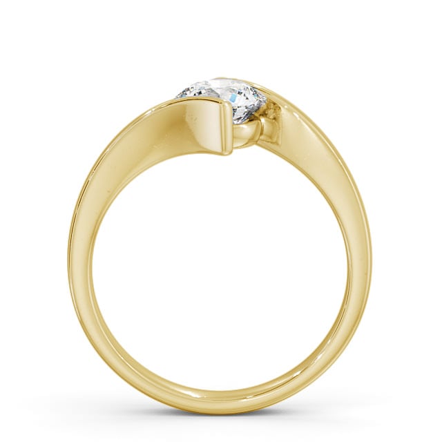 Round Diamond Engagement Ring 9K Yellow Gold Solitaire - Newall ENRD43_YG_UP