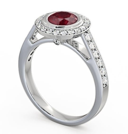 Halo Ruby and Diamond 1.36ct Ring Platinum ENRD44GEM_WG_RU_THUMB1