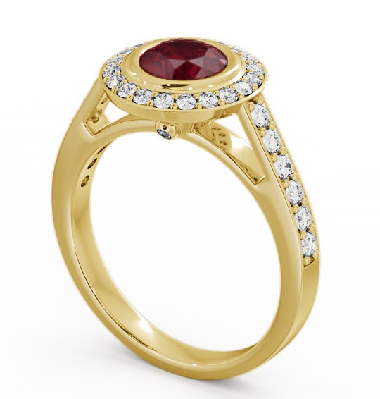 Halo Ruby and Diamond 1.36ct Ring 18K Yellow Gold ENRD44GEM_YG_RU_THUMB1