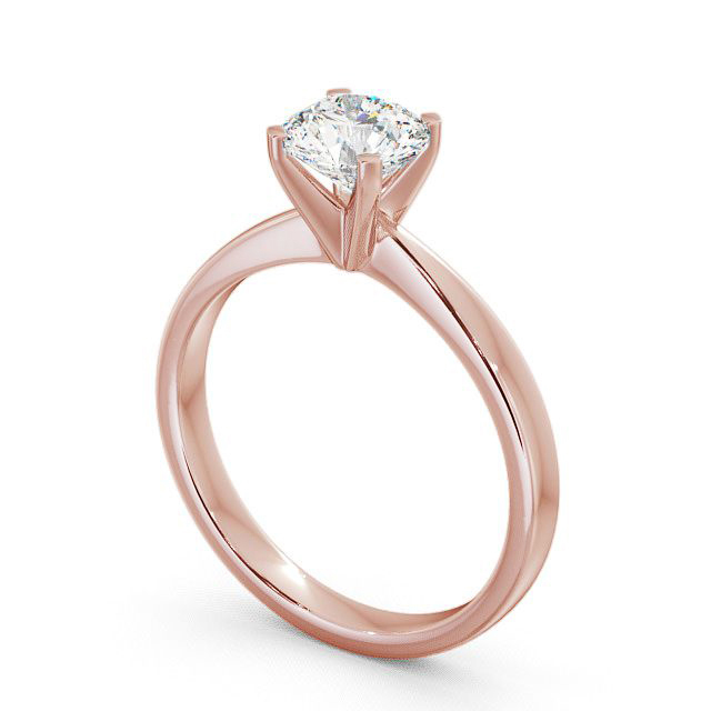 Round Diamond Engagement Ring 18K Rose Gold Solitaire - Inverie ENRD4_RG_SIDE
