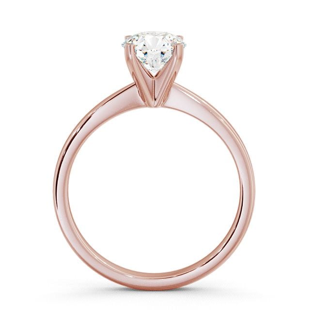 Round Diamond Engagement Ring 9K Rose Gold Solitaire - Inverie ENRD4_RG_UP
