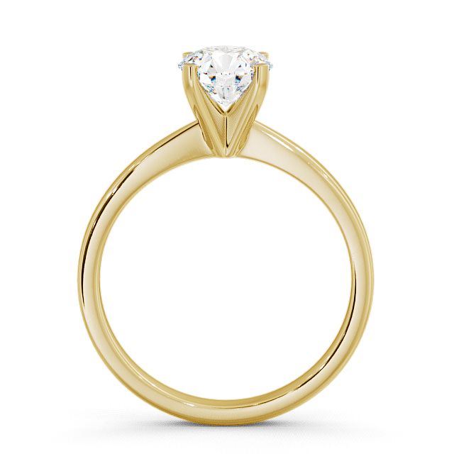 Round Diamond Engagement Ring 18K Yellow Gold Solitaire - Inverie ENRD4_YG_UP