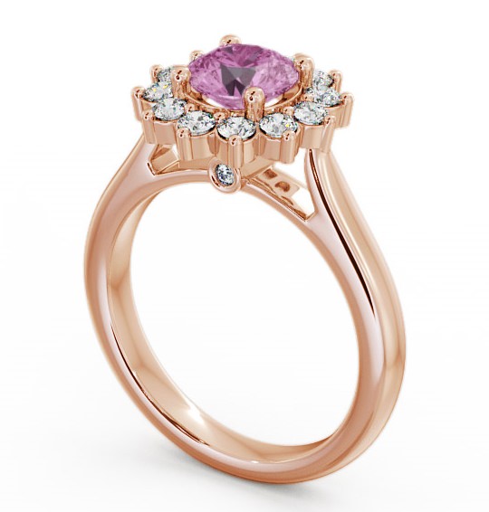 Cluster Pink Sapphire and Diamond 1.49ct Ring 18K Rose Gold ENRD50GEM_RG_PS_THUMB1