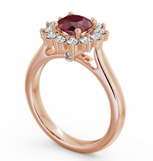 Cluster Ruby and Diamond 1.49ct Ring 18K Rose Gold ENRD50GEM_RG_RU_THUMB1