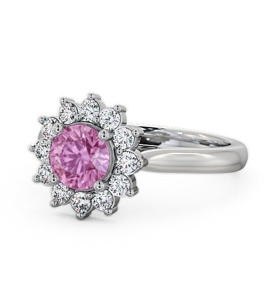 Cluster Pink Sapphire and Diamond 1.49ct Ring 18K White Gold ENRD50GEM_WG_PS_THUMB2 