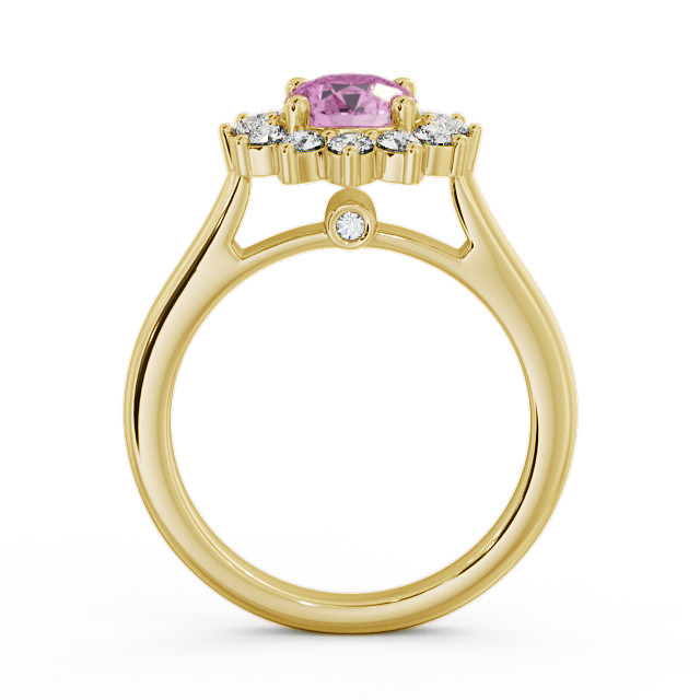 Cluster Pink Sapphire and Diamond 1.49ct Ring 9K Yellow Gold - Sulby ENRD50GEM_YG_PS_UP