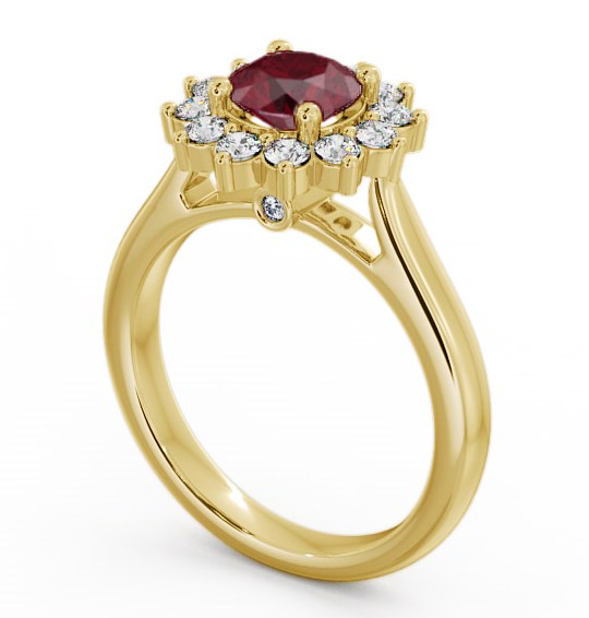 Cluster Ruby and Diamond 1.49ct Ring 18K Yellow Gold ENRD50GEM_YG_RU_THUMB1 