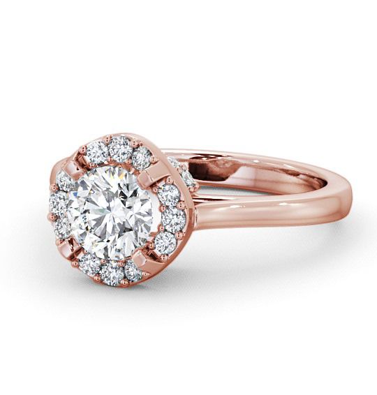  Halo Round Diamond Engagement Ring 18K Rose Gold - Bruera ENRD51_RG_THUMB2 