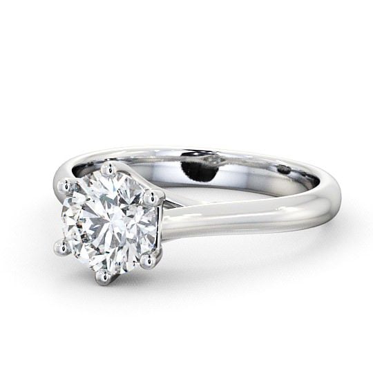  Round Diamond Engagement Ring 18K White Gold Solitaire - Airlie ENRD53_WG_THUMB2 