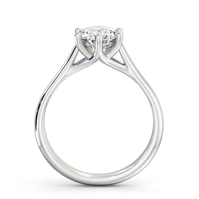 Round Diamond Engagement Ring 18K White Gold Solitaire - Airlie ENRD53_WG_UP