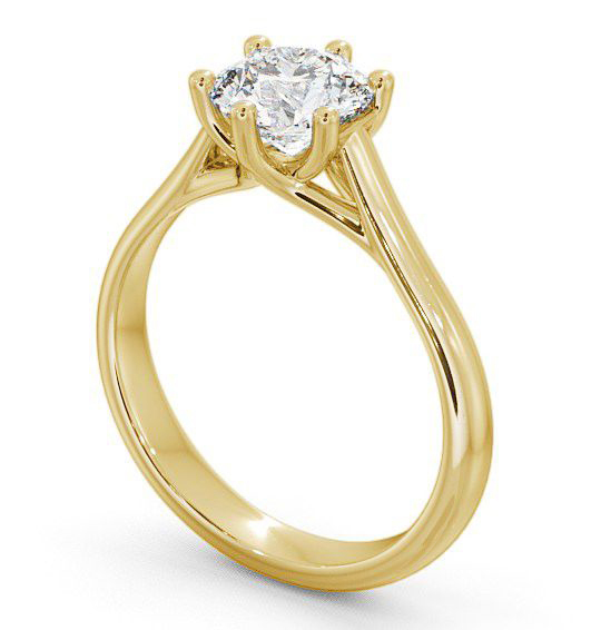 Round Diamond Engagement Ring 9K Yellow Gold Solitaire - Airlie ENRD53_YG_THUMB1
