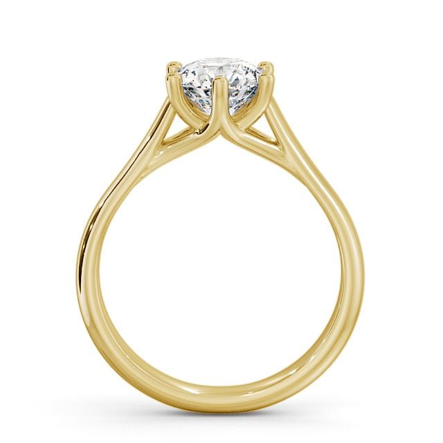 Round Diamond Engagement Ring 9K Yellow Gold Solitaire - Airlie ENRD53_YG_UP