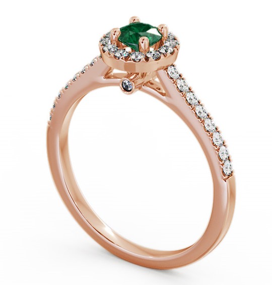 Halo Emerald and Diamond 0.51ct Ring 18K Rose Gold ENRD54GEM_RG_EM_THUMB1