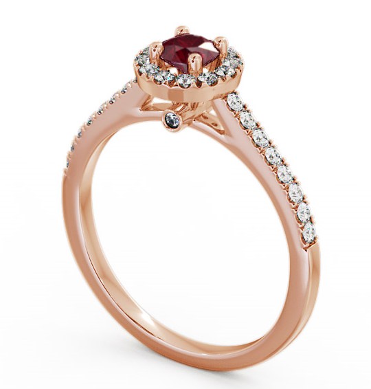 Halo Ruby and Diamond 0.58ct Ring 18K Rose Gold ENRD54GEM_RG_RU_THUMB1